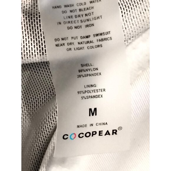 Cocopear Off-Shoulder Flounce Swimdress Black One-Piece Swimsuit Size Medium - Picture 9 of 10